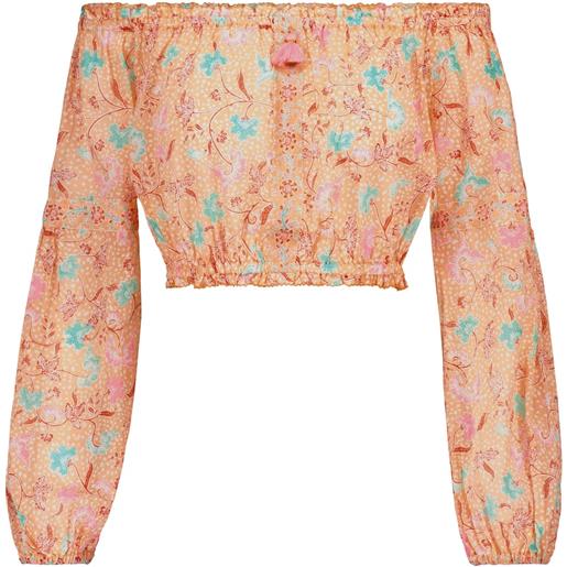 Poupette St Barth top cropped rachel a stampa