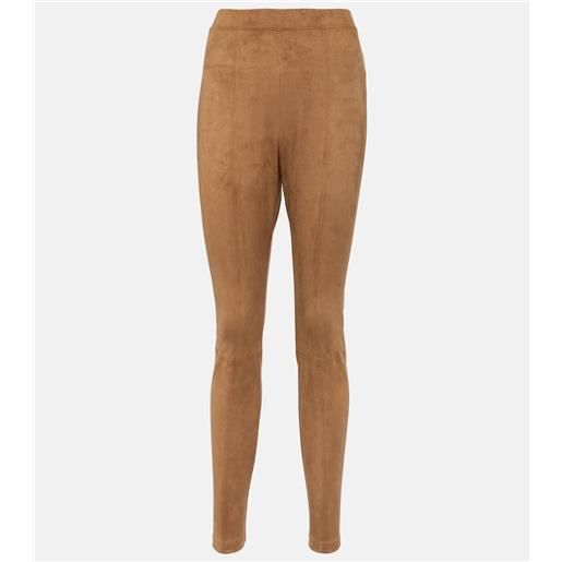 Max Mara leisure - pantaloni slim ebe in suede sintetico