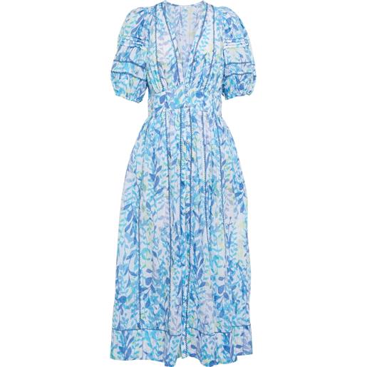 Poupette St Barth abito midi reine in cotone
