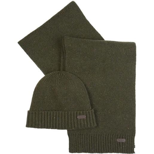 Barbour set regalo di berretto e sciarpa carlton fleck