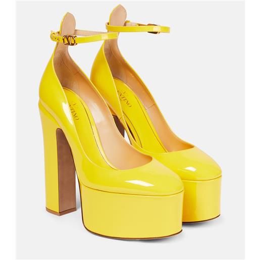 Valentino Garavani pumps tan-go in vernice con plateau