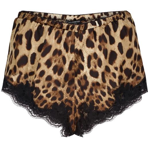 Dolce&Gabbana culottes a stampa leopardata in seta