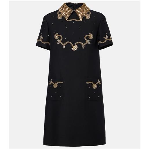 Valentino miniabito in crepe couture con decorazioni