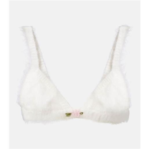 Alessandra Rich top in misto mohair e lana