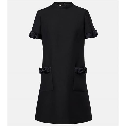 Valentino minigonna in crepe couture con fiocco