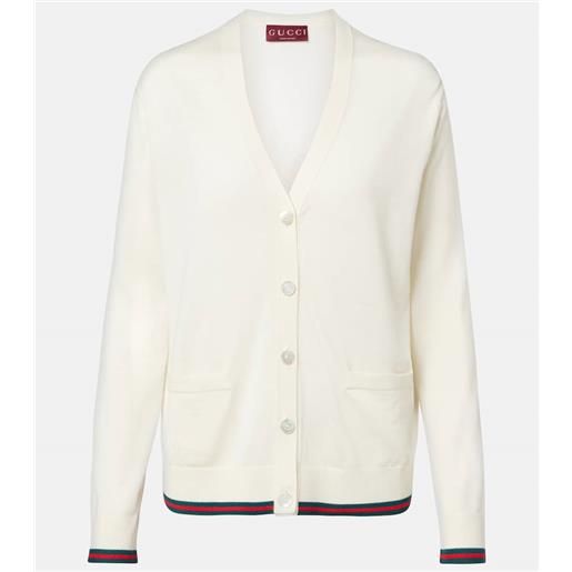 Gucci cardigan in cashmere e seta