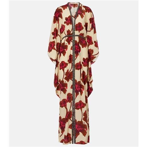 Johanna Ortiz abito lungo in seta con decorazioni