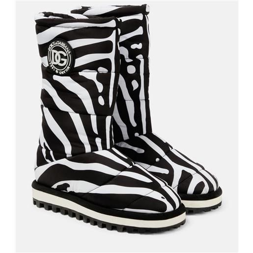 Dolce&Gabbana stivali doposcã¬ in nylon con stampa