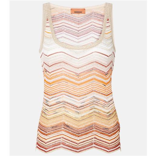 Missoni tank top con lamã© a zig-zag
