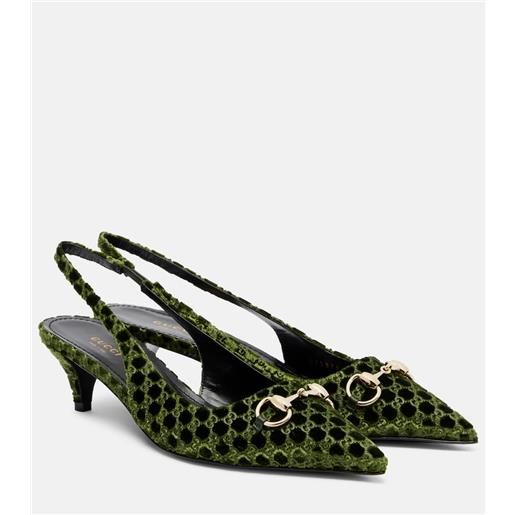 Gucci pumps slingback gg horsebit erin