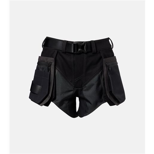 Mugler shorts in cotone a vita bassa