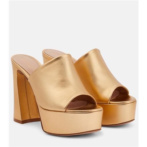 Gianvito Rossi mules holly in pelle con plateau