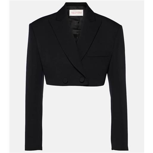 Valentino blazer cropped in lana vergine