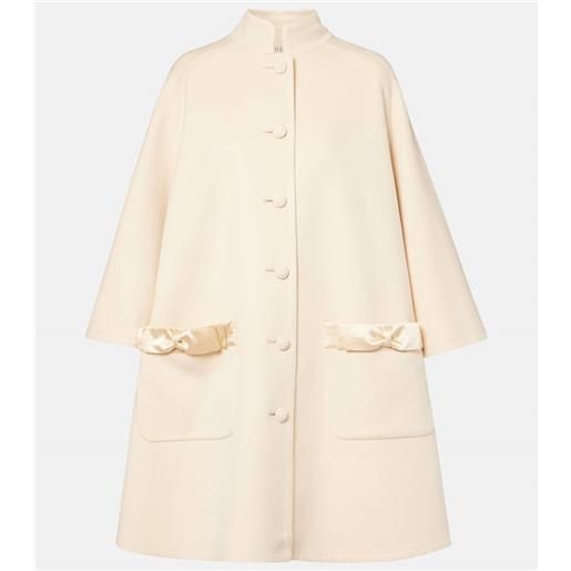 Valentino cappotto in crepe couture con fiocchi