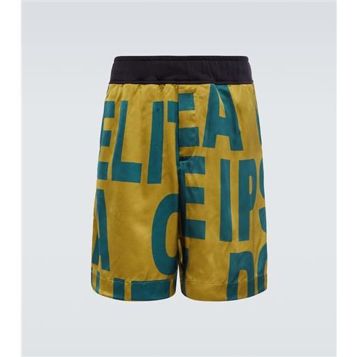 Dries Van Noten shorts in jersey con stampa