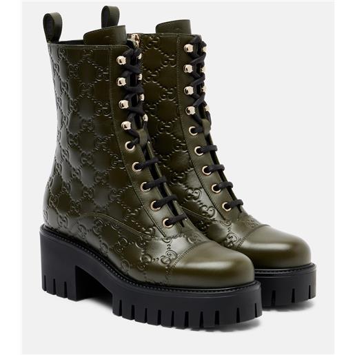 Gucci anfibi gg new marmont in pelle