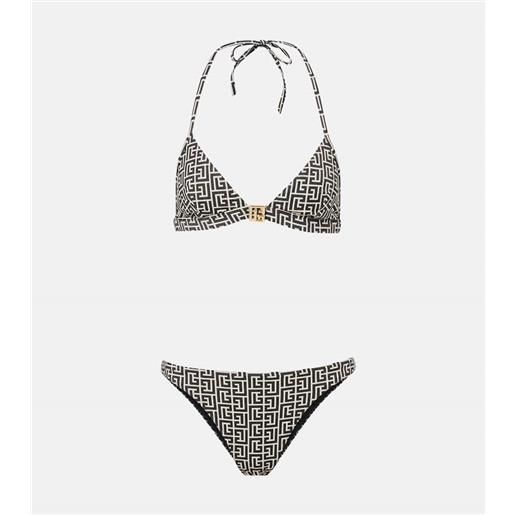 Balmain bikini con monogramma