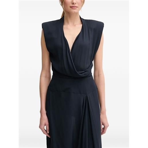 Sandro Ferrone abito midi smanicato - blu