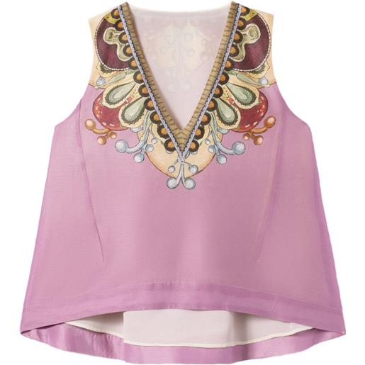 La DoubleJ top con scollo a v - rosa