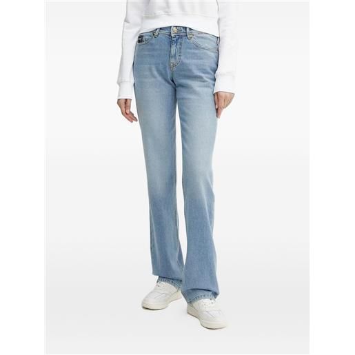 Versace Jeans Couture jeans con placca logo - blu