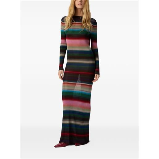 Missoni abito lungo a righe - nero