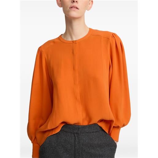 Yves Salomon camicia con maniche a palloncino - arancione