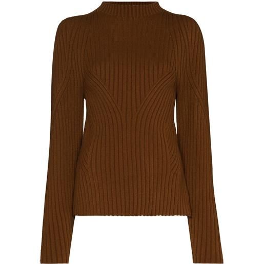Low Classic maglione con scollo rialzato - marrone