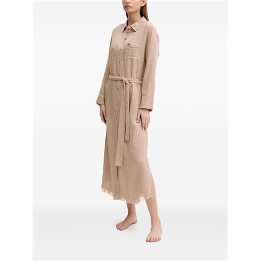 Melissa Odabash abito midi margot con frange - toni neutri