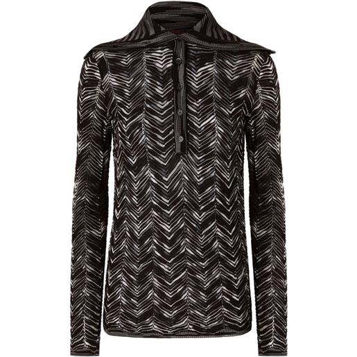 Missoni polo in maglia - nero