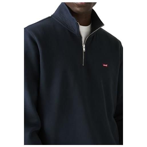 Levi's felpa da uomo originale hm 1/4 zip, blazer blu marine, l
