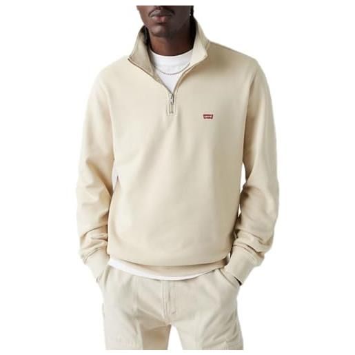 Levi's felpa da uomo originale hm 1/4 zip, nebbia, s