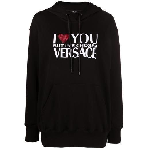 Versace felpa con cappuccio - nero