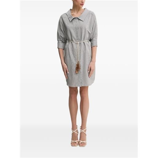 LIU JO chemisier corto a righe - nero