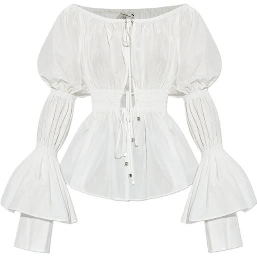 Blumarine top con spalle scoperte - bianco