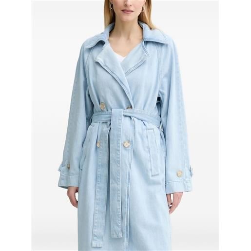 Marc O'Polo trench denim doppiopetto - blu