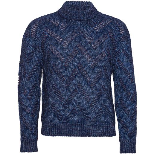 Henrik Vibskov maglione a collo alto - blu