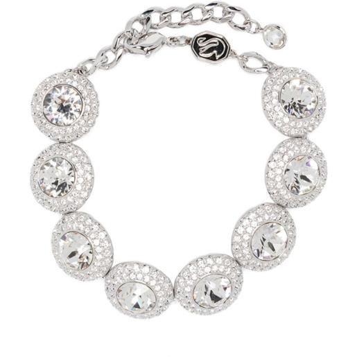 Swarovski bracciale una angelic con cristalli - argento