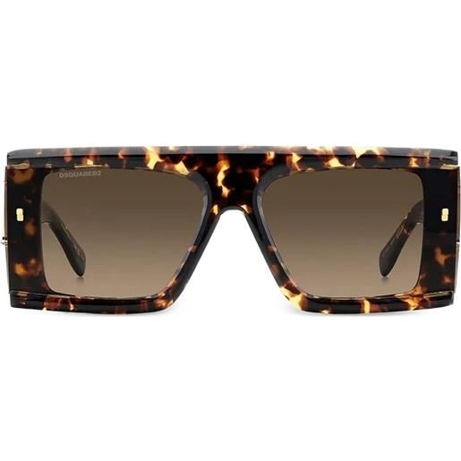 DSQUARED2 EYEWEAR occhiali da sole con logo - marrone
