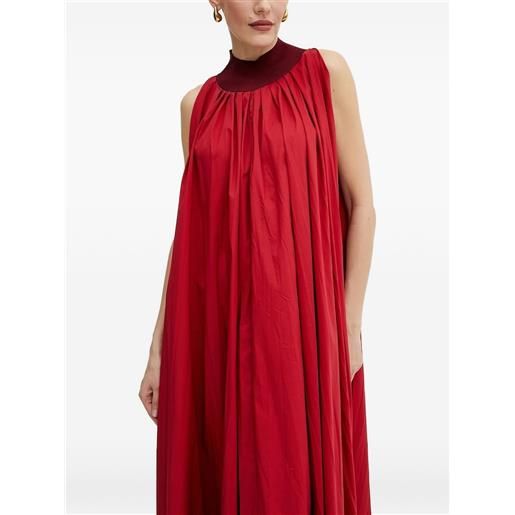 Liviana Conti abito lungo a collo alto - rosso