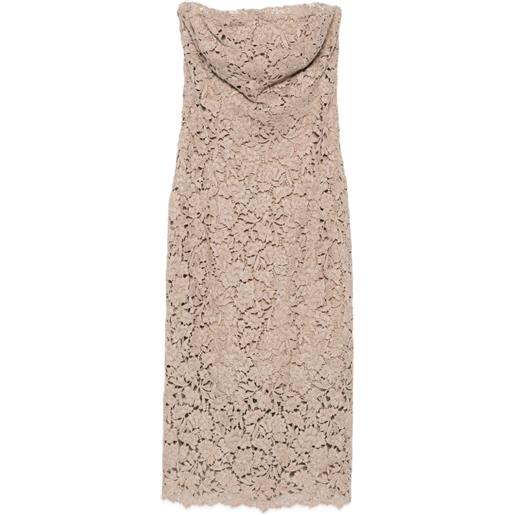 Ermanno Scervino abito corto a fiori - toni neutri