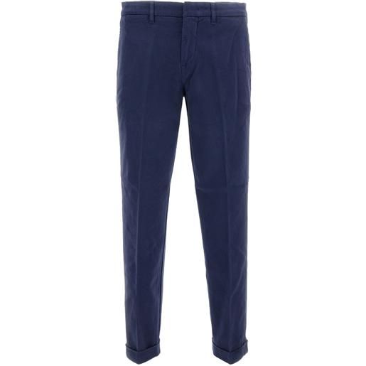 Fay pantaloni con risvolto - blu