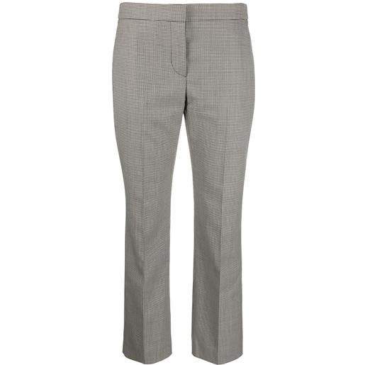 Alexander McQueen pantaloni slim crop a quadri - nero