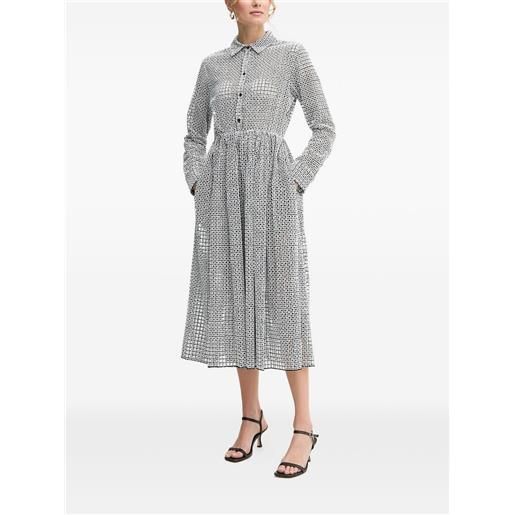 Liviana Conti chemisier con motivo geometrico - bianco