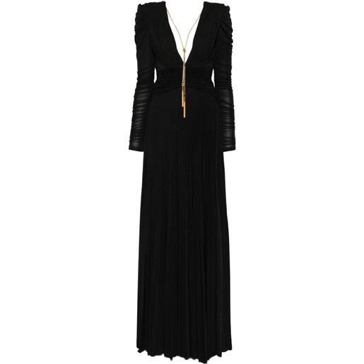 Elisabetta Franchi abito lungo con decorazione - nero