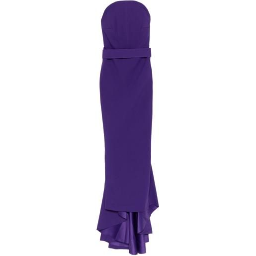 Solace London abito lungo the citra senza spalline - viola