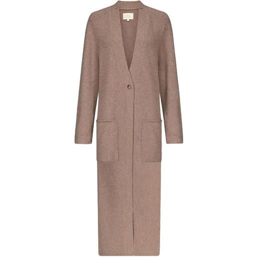 LouLou de Saison cardigan lungo con applicazione - toni neutri