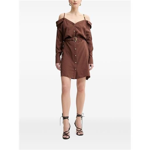 Versace Jeans Couture chemisier con spalle scoperte - marrone