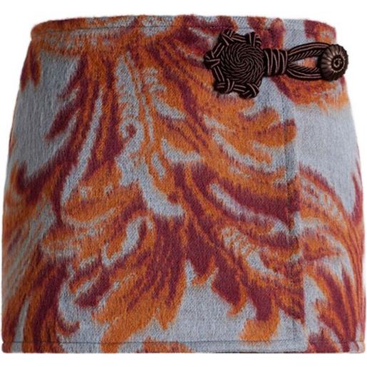 ETRO minigonna con stampa - grigio