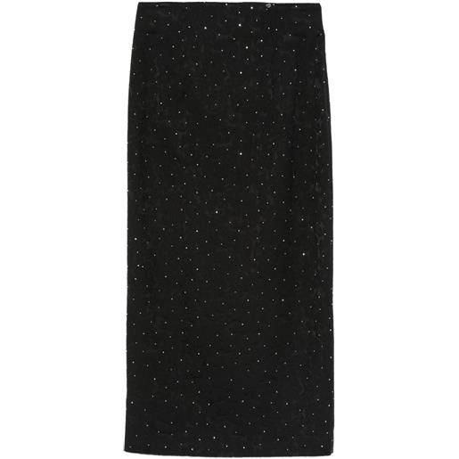 NISSA gonna midi con decorazione - nero