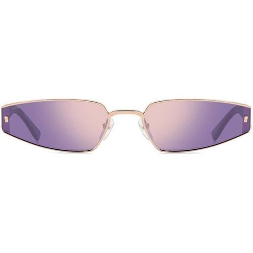 Dsquared2 occhiali da sole d20168/s ddb nero/viola specchiato donna